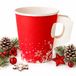 Packadi 50 x Kerst Kartonnen Koffiebeker 8oz 240 ml "Christmas"