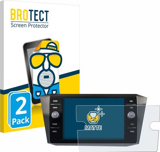 BROTECT 2x Matte Screen Protector for Volkswagen Discover Media Golf Alltrack / Tiguan 2018 - Anti-Glare