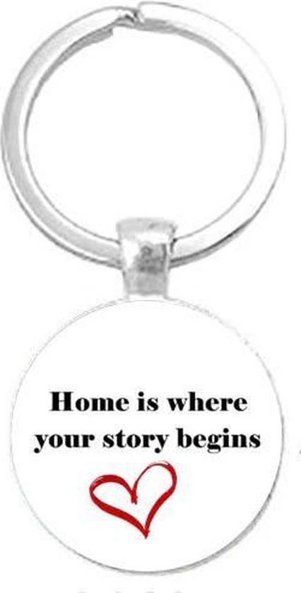 Akyol Home Sweet Home Sleutelhanger - Zilver - Unisex