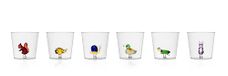 Ichendorf Milano Set de 6 verres bas différents, collection Animal Farm, 35 cl, verre borosilicaté, fait main