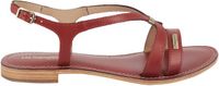 Les M.belarbi Hamoon Rode Leren Platte Sandalen Dames