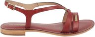 Les M.belarbi Hamoon Rode Leren Platte Sandalen Dames