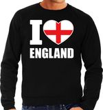 Bellatio Decorations I love England supporter sweater / trui voor heren - zwart - Engeland landen truien - Sint-Joriskruis vlag / flag XL