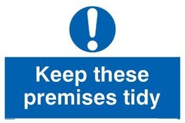 Viking Signs Viking Signs MV309-A2L-3D "Keep This Premises Tidy" Sign, 3 mm Rigid dubbelzijdig PVC, 400 mm H x 600 mm W