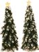 Luville Snowy Conifer with lights battery operated 2 pieces