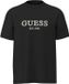 Guess T-shirt Zwart Katoen Ronde Hals Korte Mouw Logo Heren S