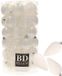 Bellatio Decorations Boules de Noël et ornements de pomme de pin - 43x pièces - plastique - blanc nacré - 6 cm - 8 cm