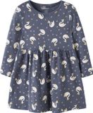 NAME IT NMFVILISA LS DRESS Jurk Vintage Indigo Katoen Dierenprint Maat 98