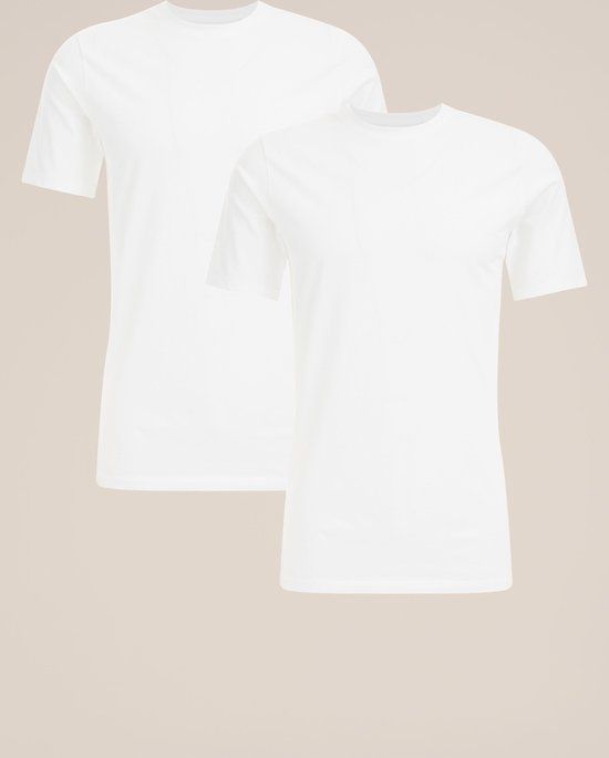 WE Fashion Heren tall fit T-shirt, 2-pack