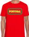 Bellatio Decorations T-shirt voor heren - Portugal - rood - voetbal supporter - themafeest XXL
