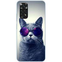 Xiaomi Siliconen hoesje compatibel met Xiaomi Redmi Note 11 4G Kat met bril