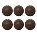 Spaas 6x Rustieke Balkaars 80 mm 24u, Donkerbruin