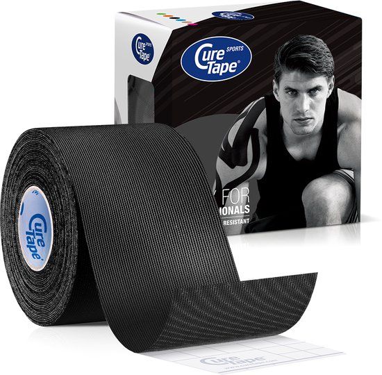 CureTape® Sports Zwart - Kinesiotape - 5 cm x 5 m