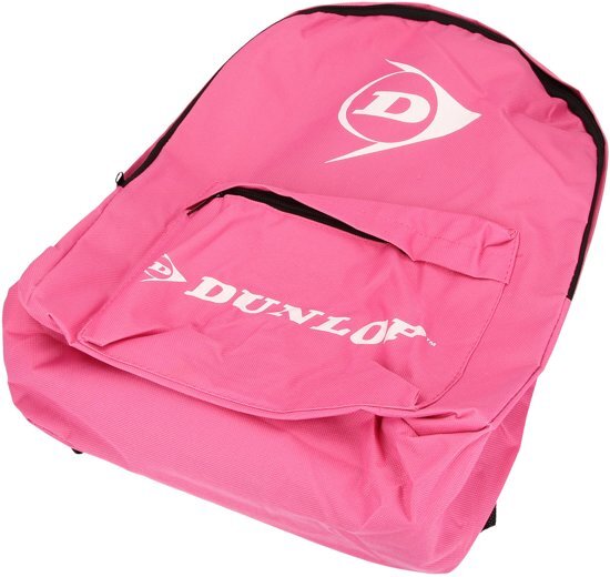 Dunlop Roze Waterafstotende Rugzak voor Meisjes â€“ 45x31x14cm â€“ 2 Vakken met Ritsen Geschikt als Sporttas Schooltas Backpack Reistas en Festival Tas