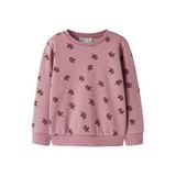 NAME IT MINI rechtvallende sweater met print - lila