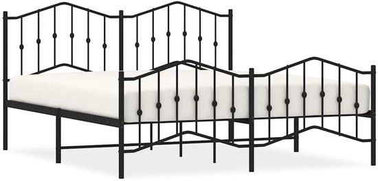 vidaXL Bedframe Metaal Zwart 183x213 cm