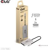 CLUB3D CSV-1586 interface hub Thunderbolt 3 40000 Mbit/s Zilver
