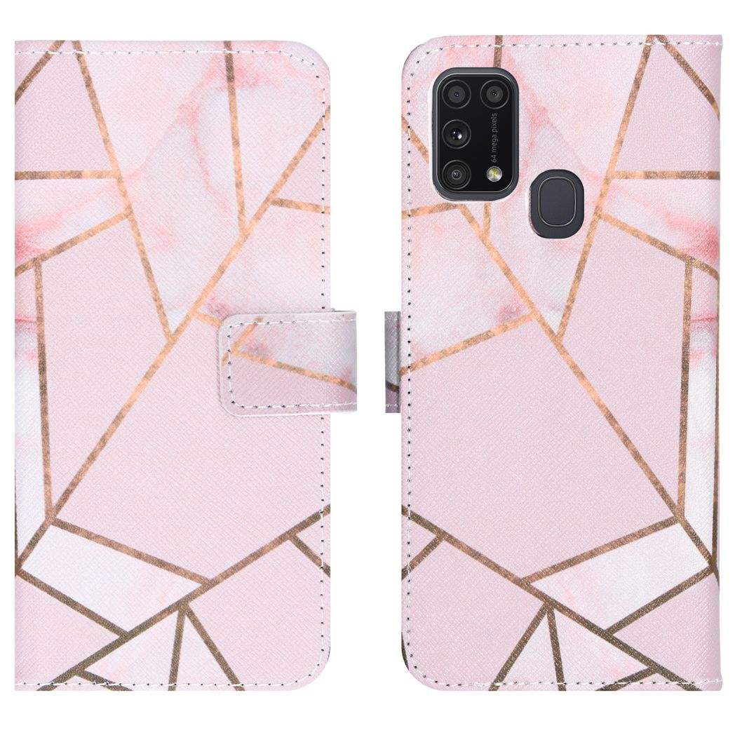 imoshion Softcase Book Case Samsung Galaxy M31 - Pink Graphic - Kunstleer