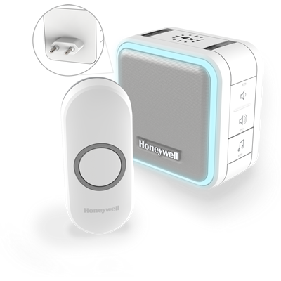 Honeywell DC515NP2 Draadloze Deurbel - Wit/Grijs