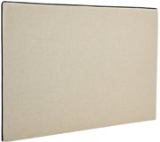 Vente-unique Tête de lit avec housse amovible 150 cm - Coton et lin - Beige et noir - CHESMA