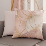 PETTI Artigiani Italiani - Paar kussenslopen 60 x 60 cm, van microvezel, decoratief kussen voor slaapkamer, bank, woonkamer, set van 2 kussenslopen, kussensloop tropisch poeder O, 100% Made in Italy