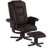 Julian Bowen Malmo draaifauteuil en kruk bruin