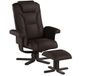 Julian Bowen Malmo draaifauteuil en kruk bruin