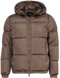 Armani Exchange Men's icon, verwijderbare capuchon zijkant Embossed Logo Patch Jacket, Driftwood, XL