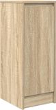 vidaXL Dressoir Sonoma eiken, 29,5 x 34 x 76 cm, bewerkt hout