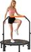 Trampoline - Mini-trampoline avec poignée - Diamètre 102 cm - Poignée réglable 4 voies - Pliable - Cadre en acier - Convient pour l'entraînement des jambes - Orange
