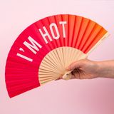 Fisura Houten waaier I'm Hot - Roze oranje
