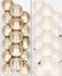 Decoris Kaemingk B.V. Kleine kerstballen - 32x st - champagne en wit - D4 cm - kunststof