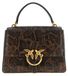 PINKO Love One Top Handle Python brun rabat