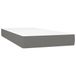 VidaXL Pocketveringmatras Medium 90x200x20 cm Stof Donkergrijs