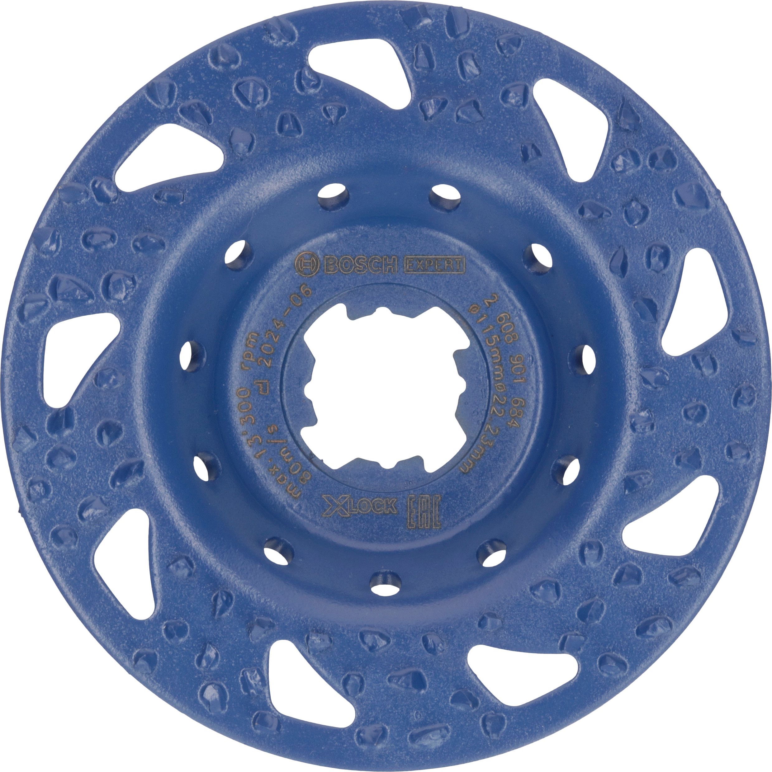 Bosch Accessoires EXPERT Multi Material carbide Slijpkop grof | plat | X-LOCK | 115 mm | 22,23 mm - 2608901684