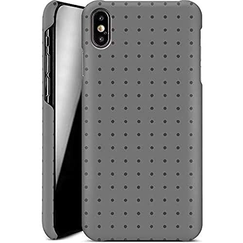 caseable caseable Apple iPhone XS Max telefoonhoes - hardcase beschermhoes - schokabsorberend & krasbestendig oppervlak - kleurrijk design & print rondom - Dot Grid Grey