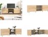 vidaXL Meuble TV 150x30x50 cm bois de chêne sonoma travaillé