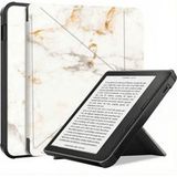 imoshion Design Vouwbare Bookcase voor de Kobo Libra 2 / Tolino Vision 6 - White Marble