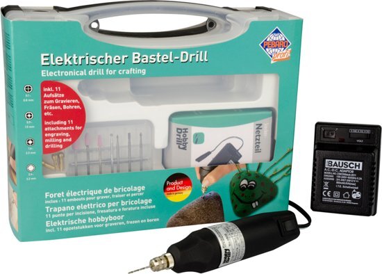 Pebaro Elektrische Knutsel Boormachine 0508EKR - incl 11 opzetstukken