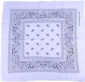 Boeren zakdoek MOMOL Carnavalsgroothandel Boerenzakdoek Rain drop 54x54 - Rode zakdoek - 54 - Wit