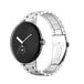 Wigento Google Pixel Watch 1 + 2: RVS metalen vervangende band, zilverkleurig, smart horloge, nieuw