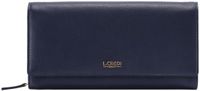 L.CREDI Evelyn portemonnee leer 20 cm - Dames - Horizontaal - marine