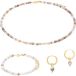 Collier, bracelet et boucles d'oreilles Botswana Agate Stone Sloya pour femmes