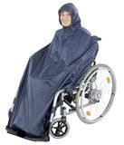 Maximex Regencape voor rolstoel, met reflectoren, bescherming tegen vocht en vuil, polyester, 135 x 132 x 1 cm, universele maat, blauw