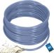 KOTARBAU® Persluchtslang ø 10 mm / 2,5 mm - Compressorslang - Luchtslang 50 m - PVC-slang met Weefselinleg - Waterslang - Transparant - Blauw