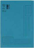 Quantore Vouwmap A4 ongelijke zijde blauw | 10 stuks