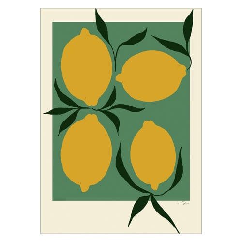 Poster & Frame The Poster Club x Anna Mörner Poster & Frame Poster - Green Lemon (50 x 70 cm)