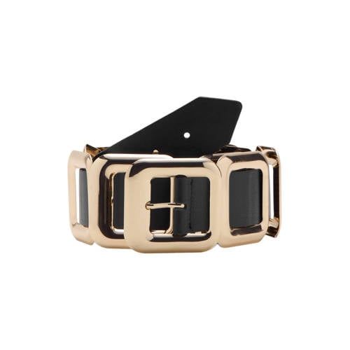 Mango Black Leather Belt