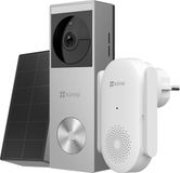 EZVIZ 2K Wireless Video Doorbell with Solar Panel, 5200mAh Battery, Person Detection, Color Night Vision, Privacy Zone, Built-in 8GB eMMC, Video Doorbell with Camera, Wireless/Wired, CP3 Pro+Chime