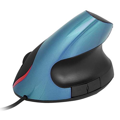 VBESTLIFE 3200 dpi USB verticale kabelgebonden muis, ergonomische palmsteun gaming muis (blauw)